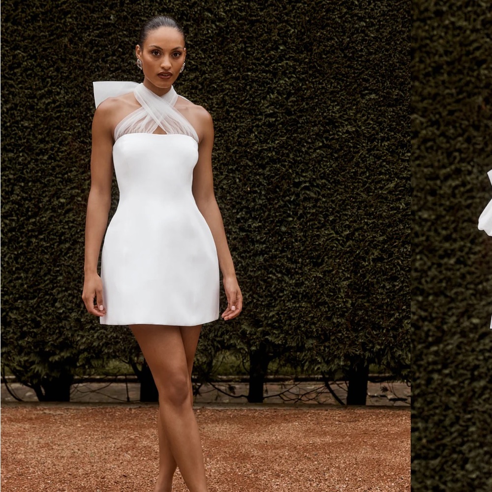 COPY - NWT - Meshki Maryam Tulle bow mini dress - size S